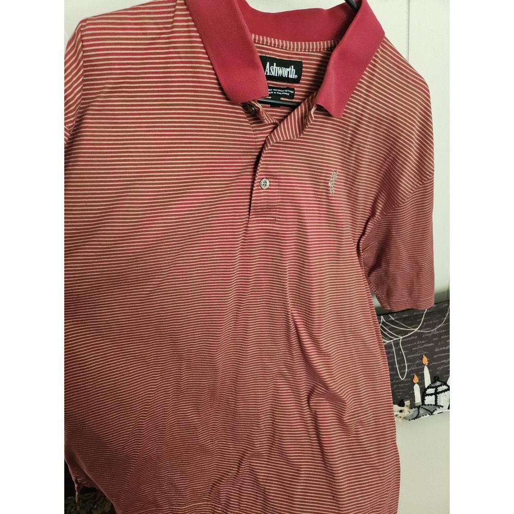Mens XL Red/Tan Ashworth Golf Pullover